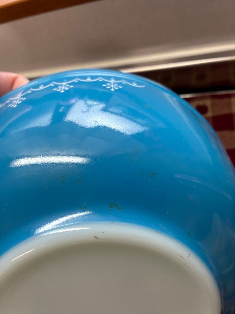 【最終値下げ】オールドパイレックス　スノーフレークミキシングボウル3コ　USA