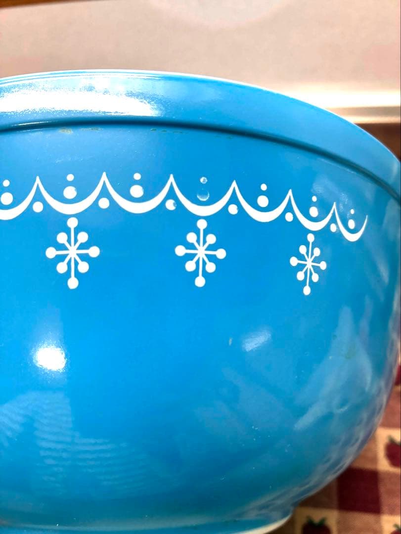 【最終値下げ】オールドパイレックス　スノーフレークミキシングボウル3コ　USA