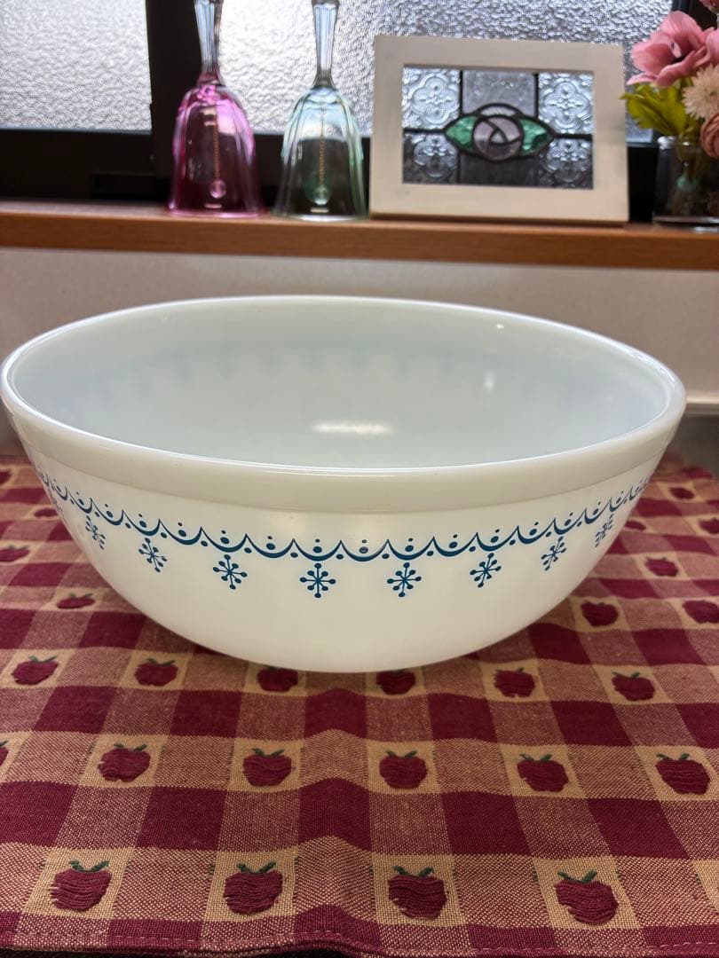 【最終値下げ】オールドパイレックス　スノーフレークミキシングボウル3コ　USA