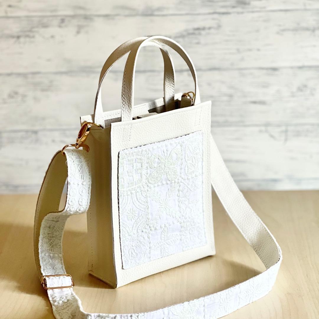 forest tileトート型本革ショルダーバッグ　MB604-017
