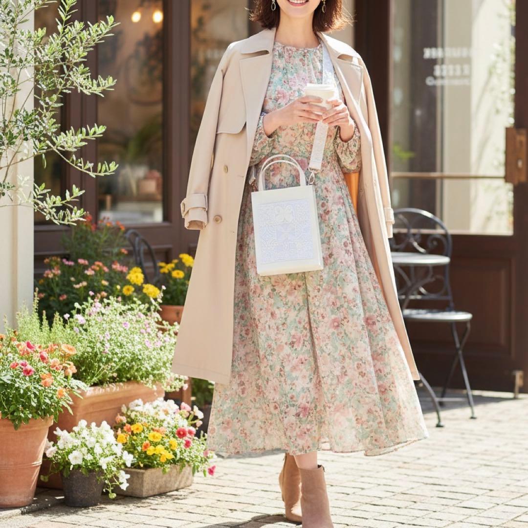 forest tileトート型本革ショルダーバッグ　MB604-017