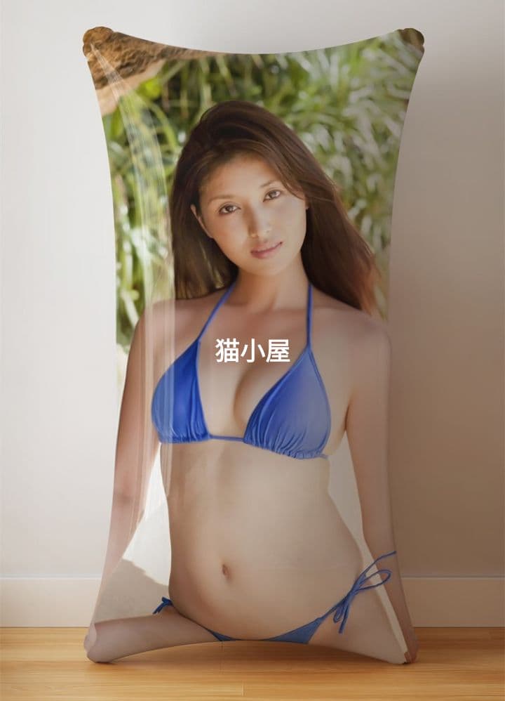 橋本マナミ/PVC抱き枕/空気ビニール/エアクッション/90cm×45cm