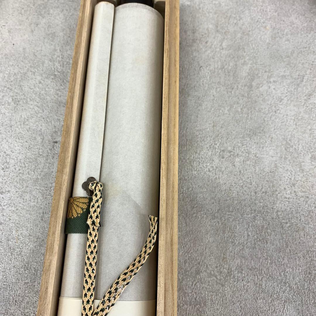 2-78 掛軸 酒井抱一 檜啄木鳥図 木箱 工芸 印刷 花鳥図 12月