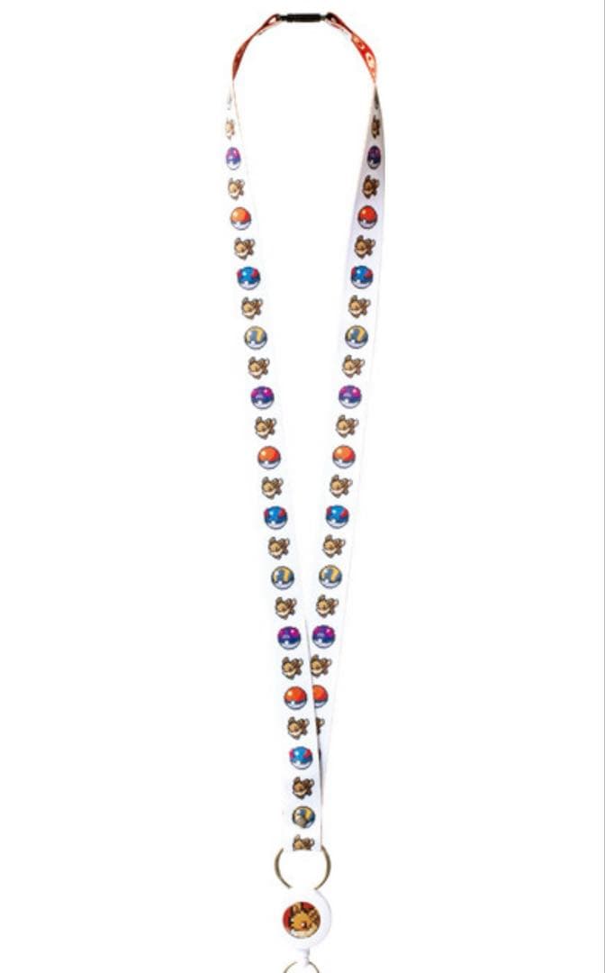 ポケモン　初代カントーゲームドット絵　リール付きネックストラップ　イーブイ