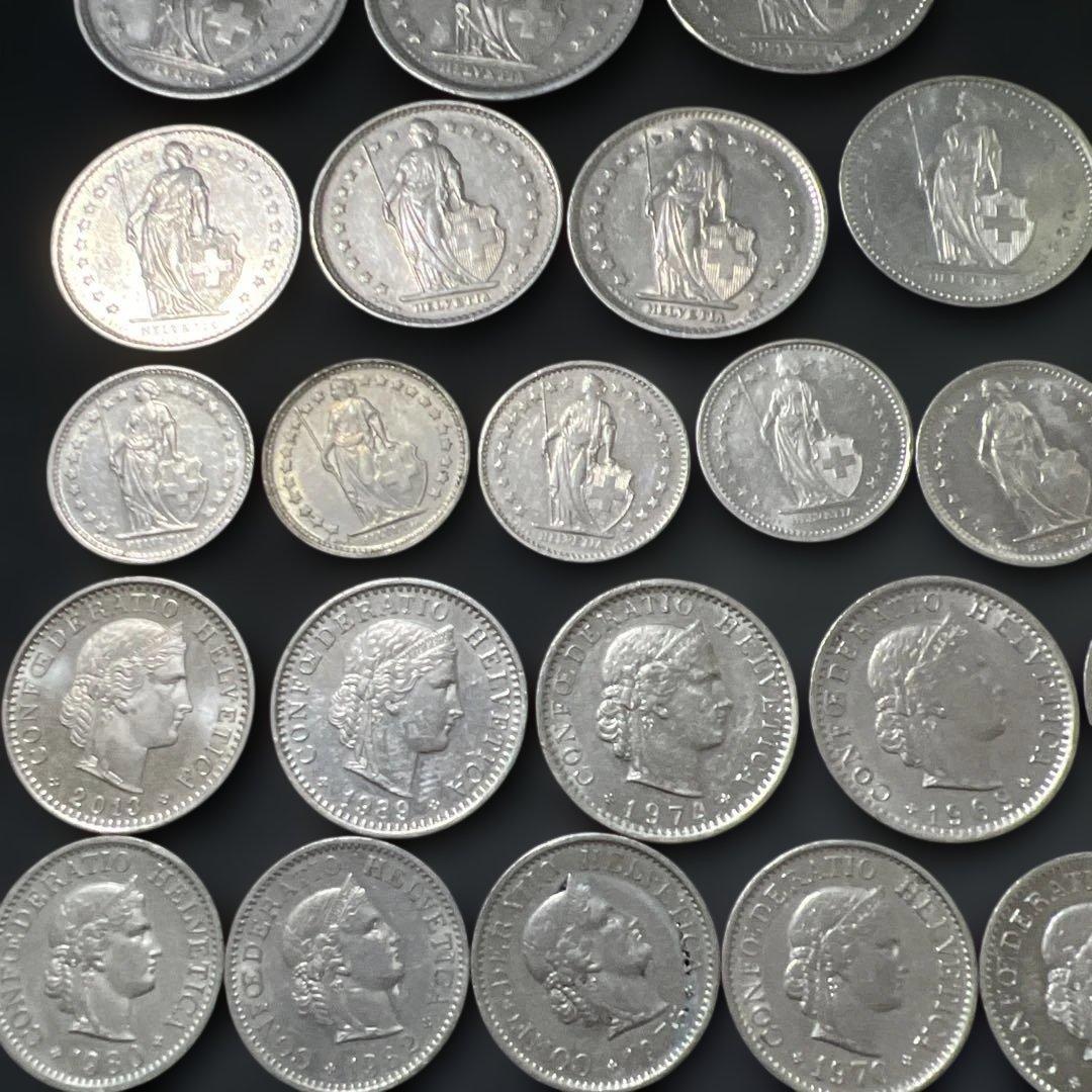スイス古銭まとめ 34枚 外国 まとめ売り コレクション・学習教材用
