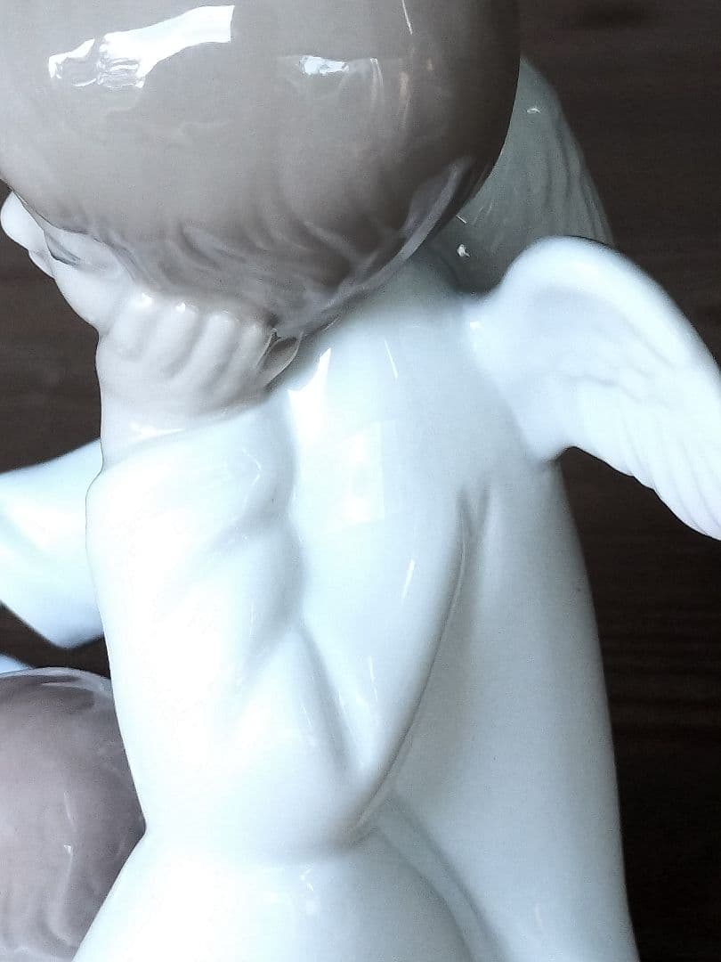 【希少】LLADRO リヤドロ　守ってあげるよ　男の子　フィギュリン　置物　天使