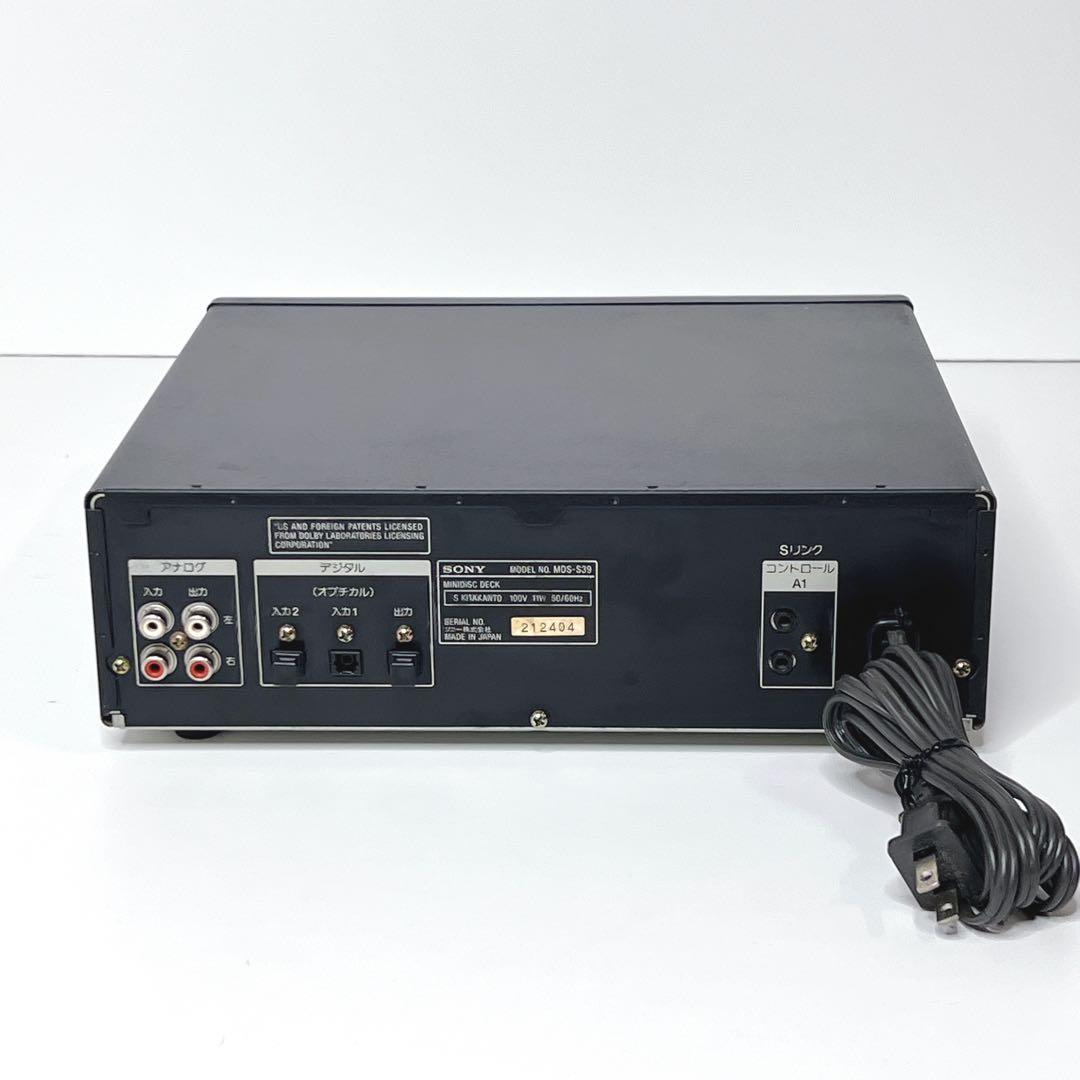 【美品・動作品】 SONY MDS-S39 MDデッキ ブラック