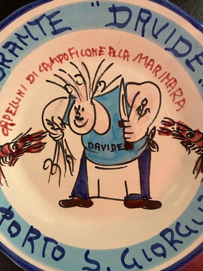 ブオンリコルド　イタリア製絵皿　1992 ロブスター
