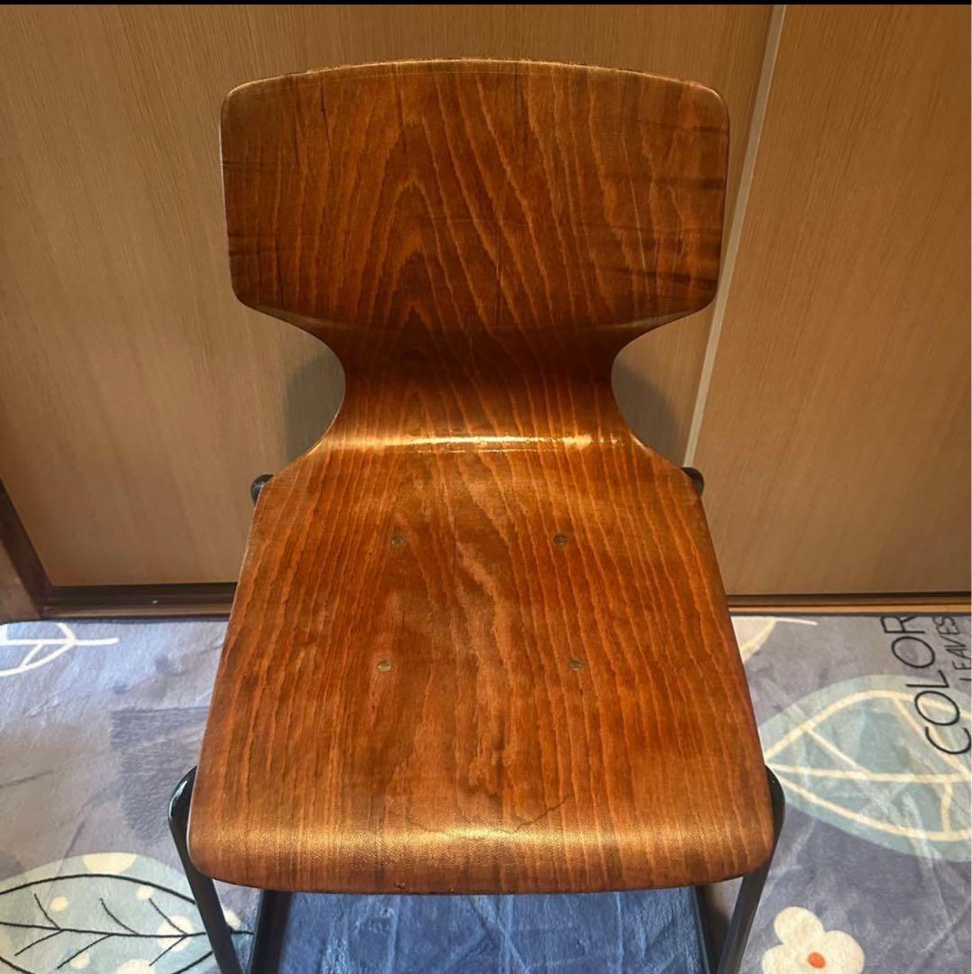 4脚セットAICHI パグホルツ PAGWOOD スタッキングチェア