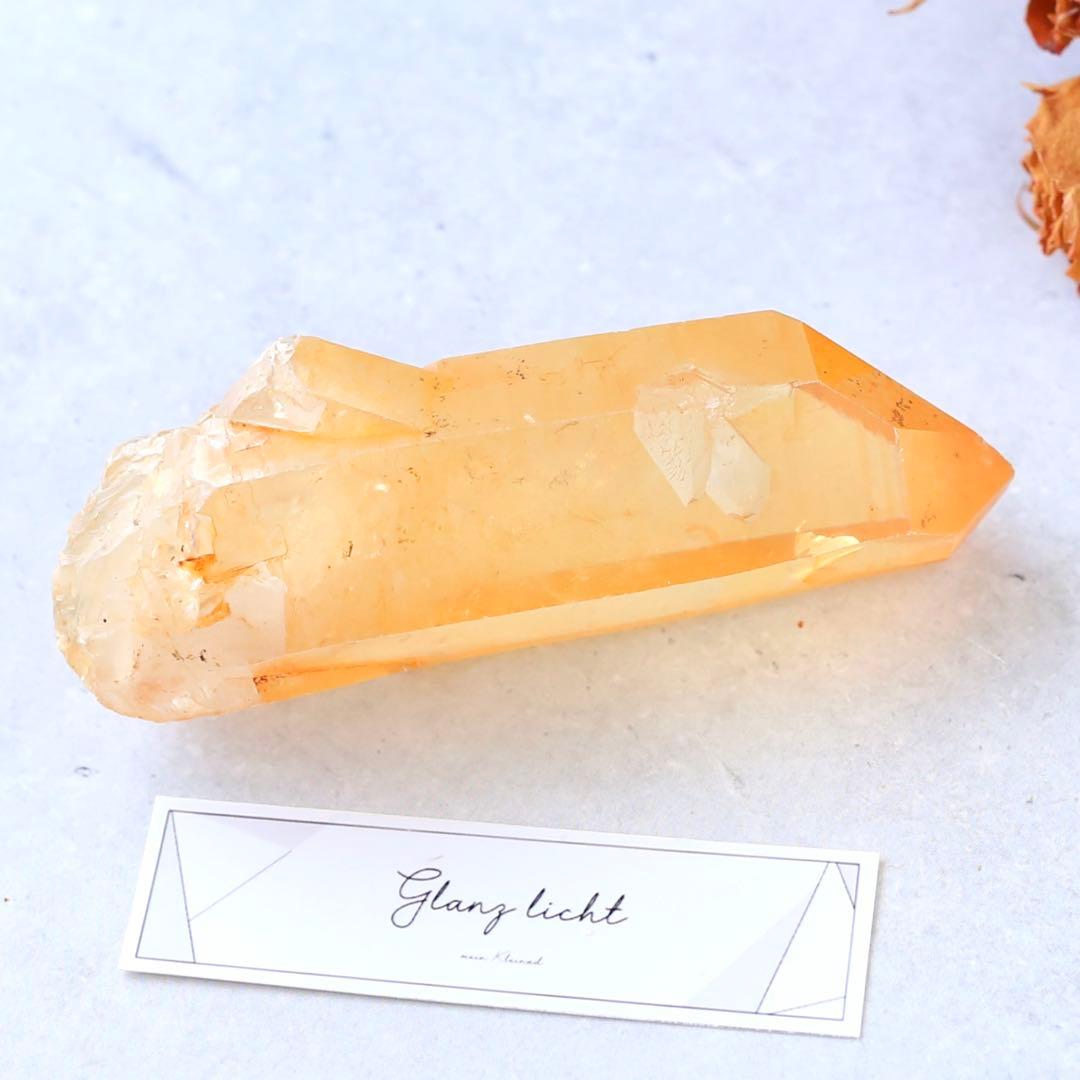 タンジェリンクォーツ 蜜柑水晶 天然石 水晶 鉱物 一点物 健康