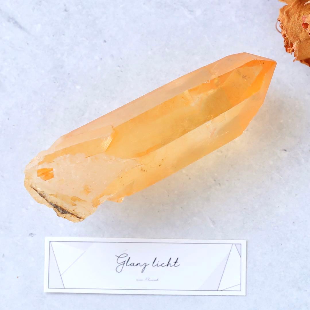 タンジェリンクォーツ 蜜柑水晶 天然石 水晶 鉱物 一点物 健康