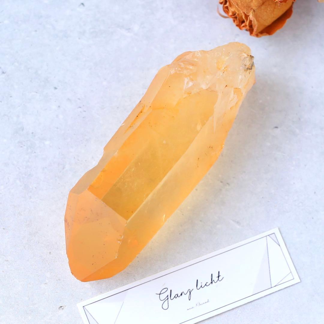 タンジェリンクォーツ 蜜柑水晶 天然石 水晶 鉱物 一点物 健康