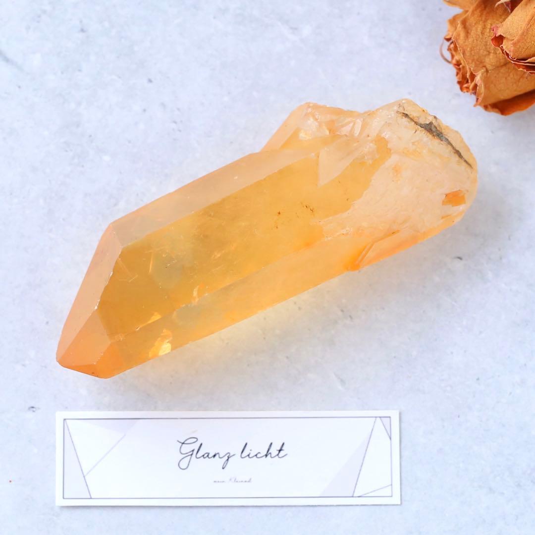 タンジェリンクォーツ 蜜柑水晶 天然石 水晶 鉱物 一点物 健康