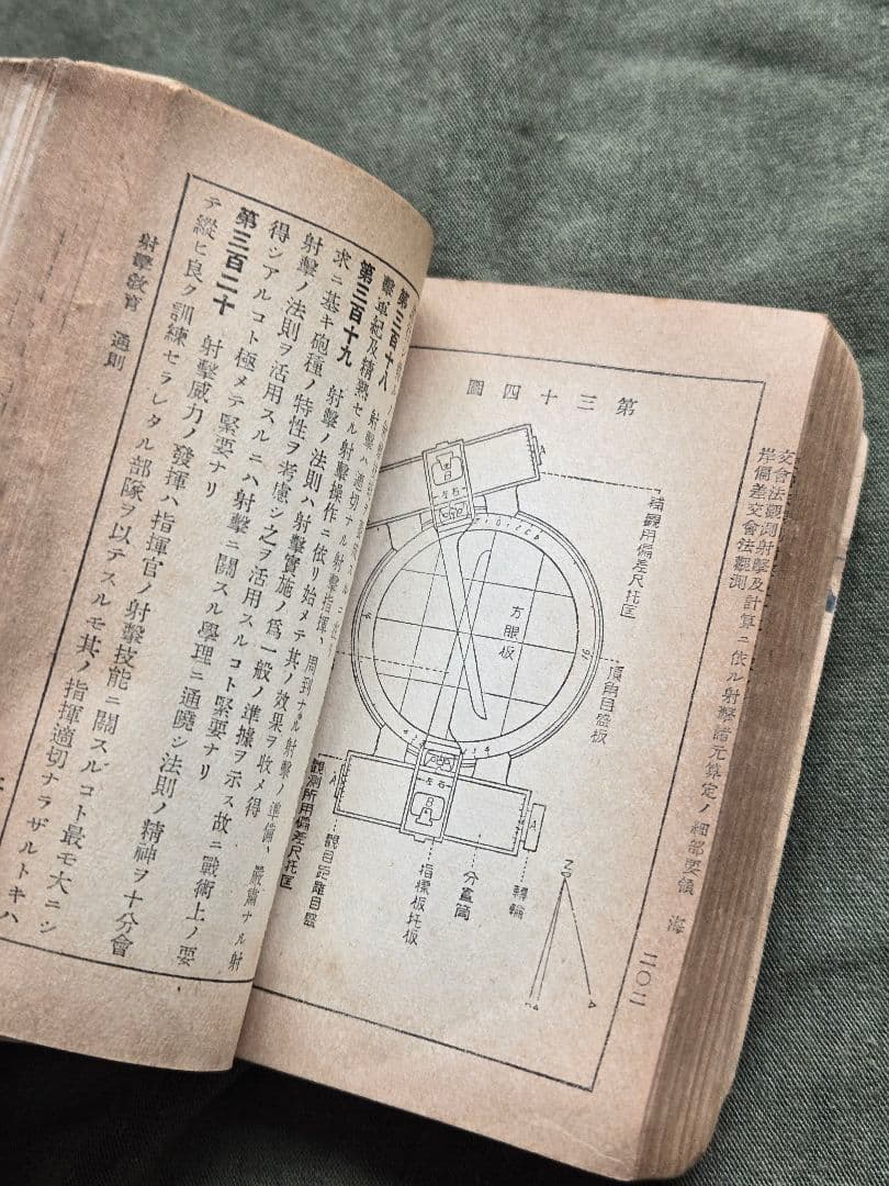 実物　日本陸軍砲兵教範 3冊セット　図版多数あり