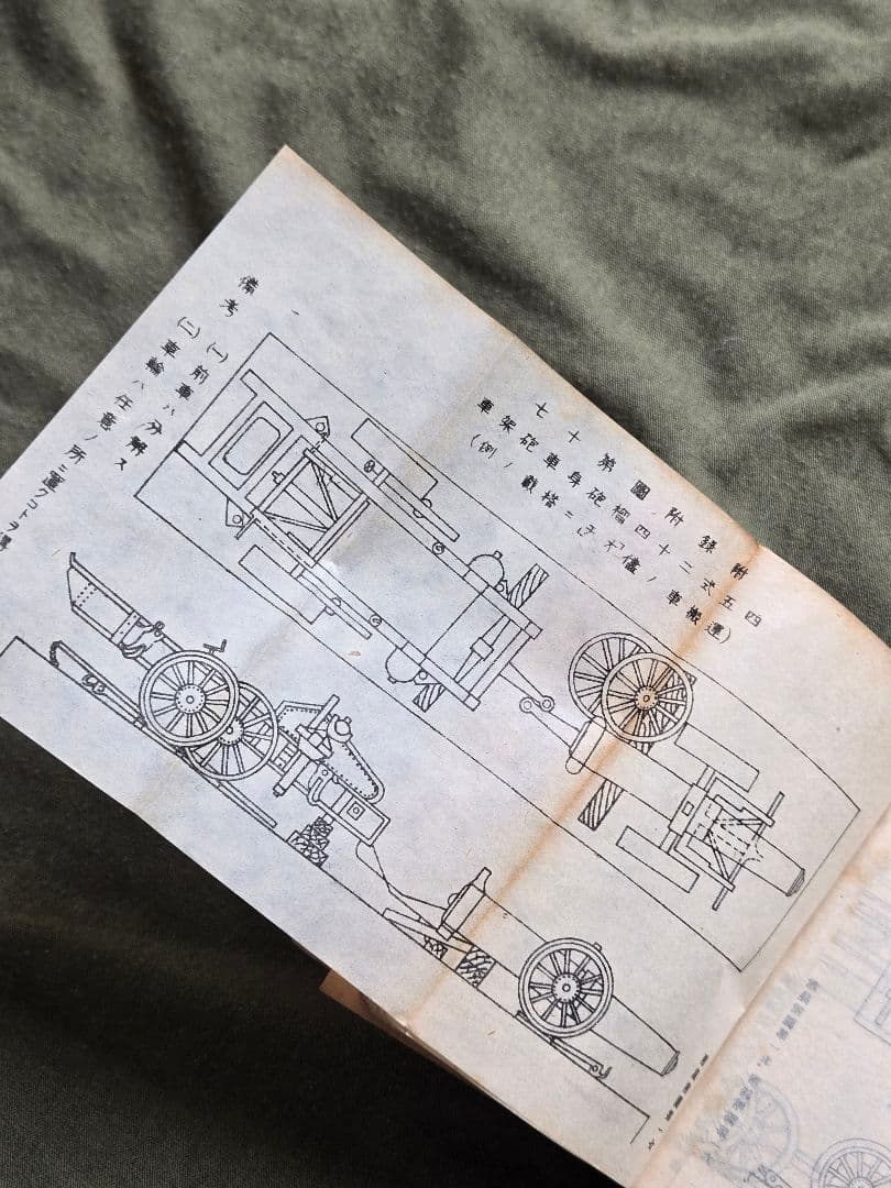 実物　日本陸軍砲兵教範 3冊セット　図版多数あり