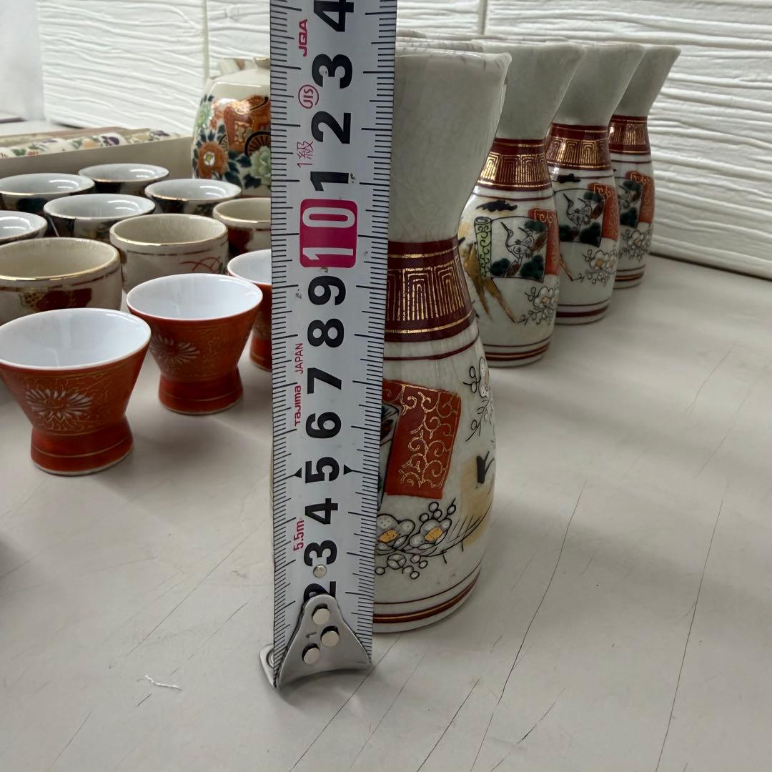 九谷焼　伝統工芸品　まとめ売り徳利とおちょこセット 陶器製