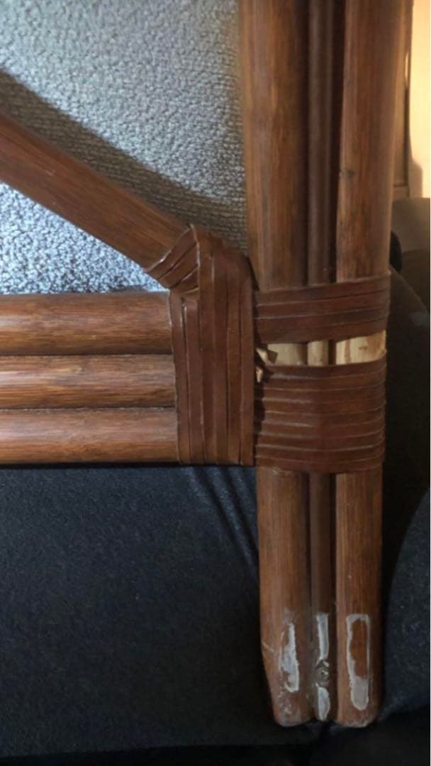 希少♦️高級 ラタン ラブソファ♦️ボリュームクッション♦️便利な分割可♦️左側♦️送料込