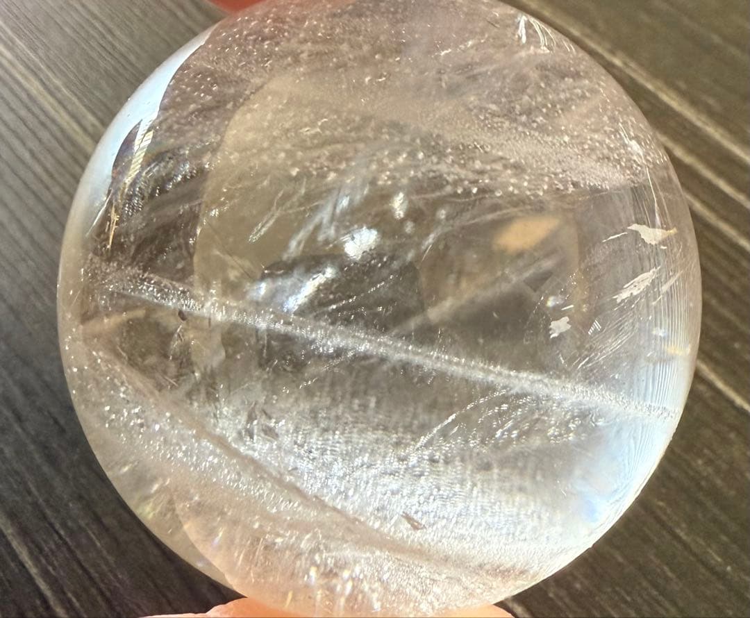 レア♡ 幻影水晶 スフィア 丸玉 ファントム 幽霊 ホワイトファントム 天然石