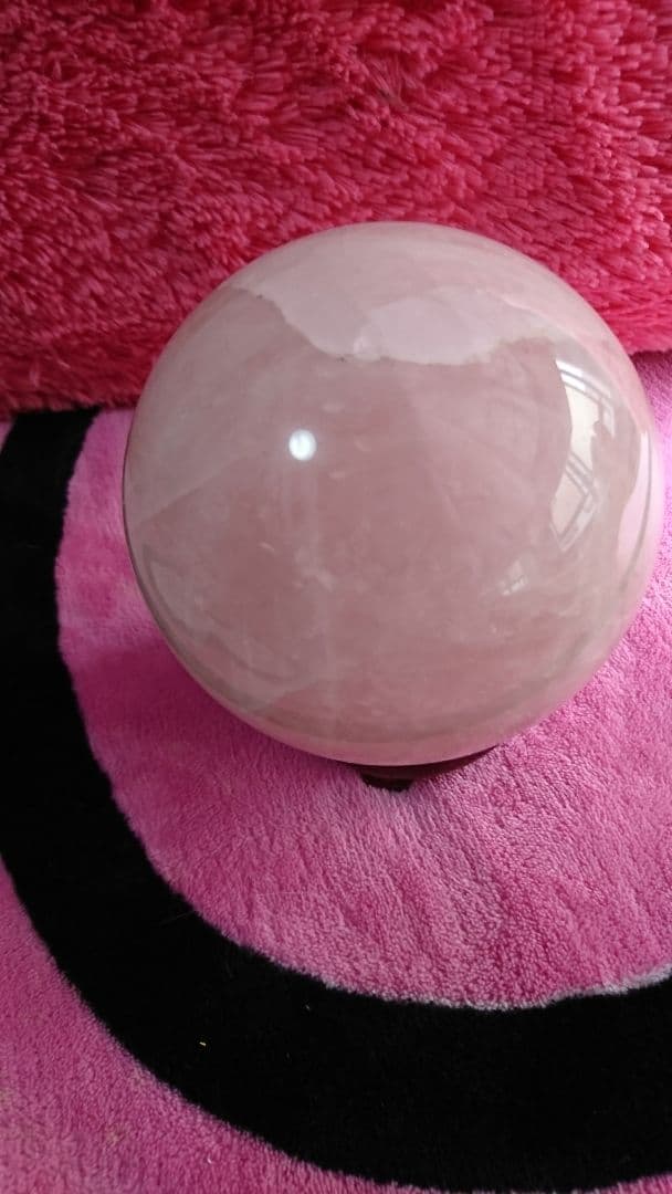 ローズクォーツ 玉台付