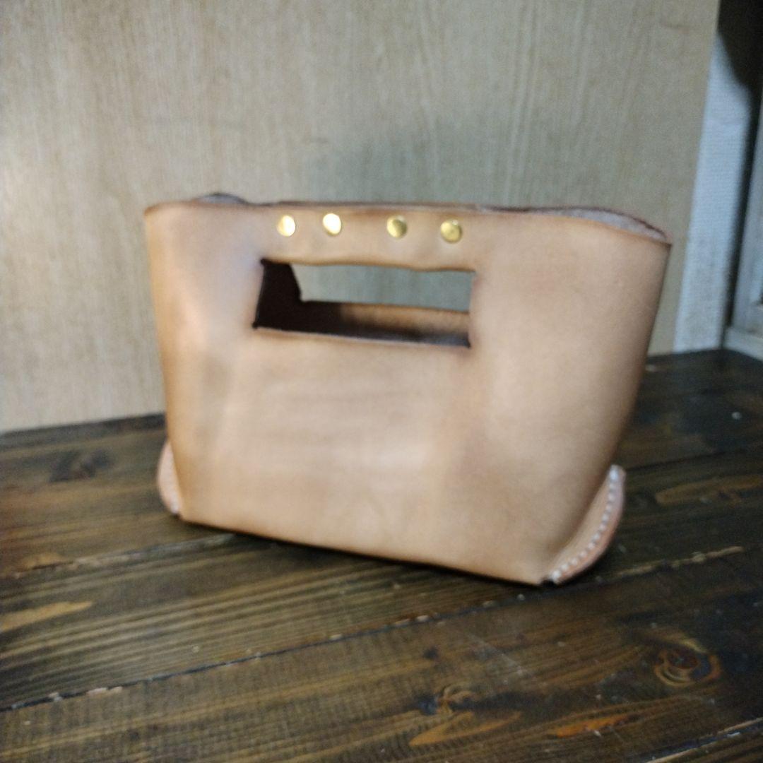 【厚革堅牢】総手縫いハンドメイド　一枚革の大切なバッグ