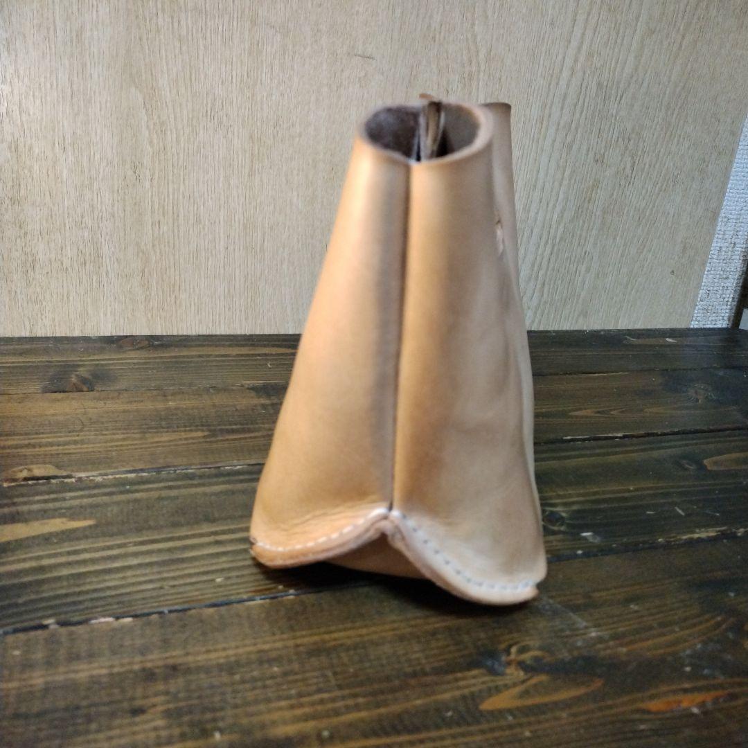 【厚革堅牢】総手縫いハンドメイド　一枚革の大切なバッグ
