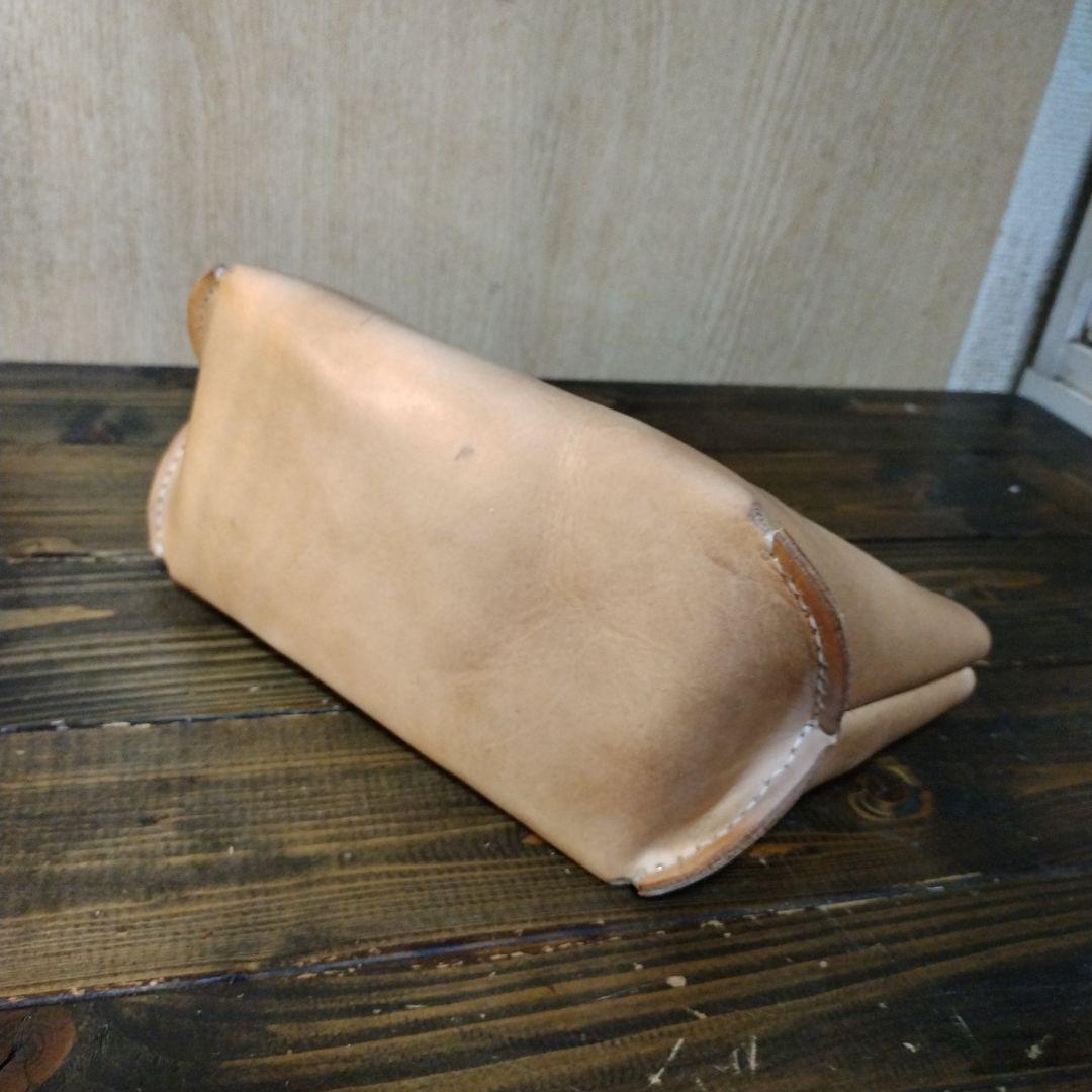【厚革堅牢】総手縫いハンドメイド　一枚革の大切なバッグ