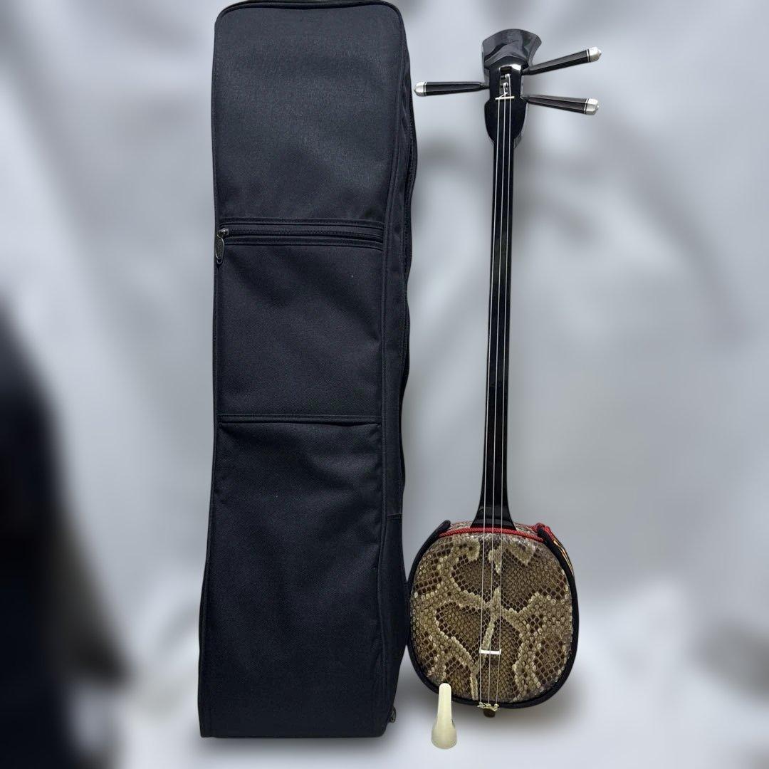 美品　沖縄三線 本革 ケースセット 三線