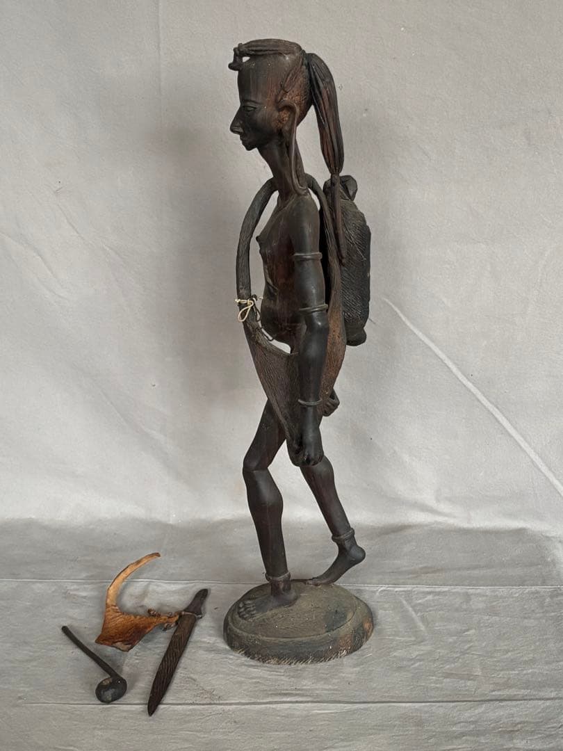 アフリカンアート マサイ族 彫刻 木製 50cm