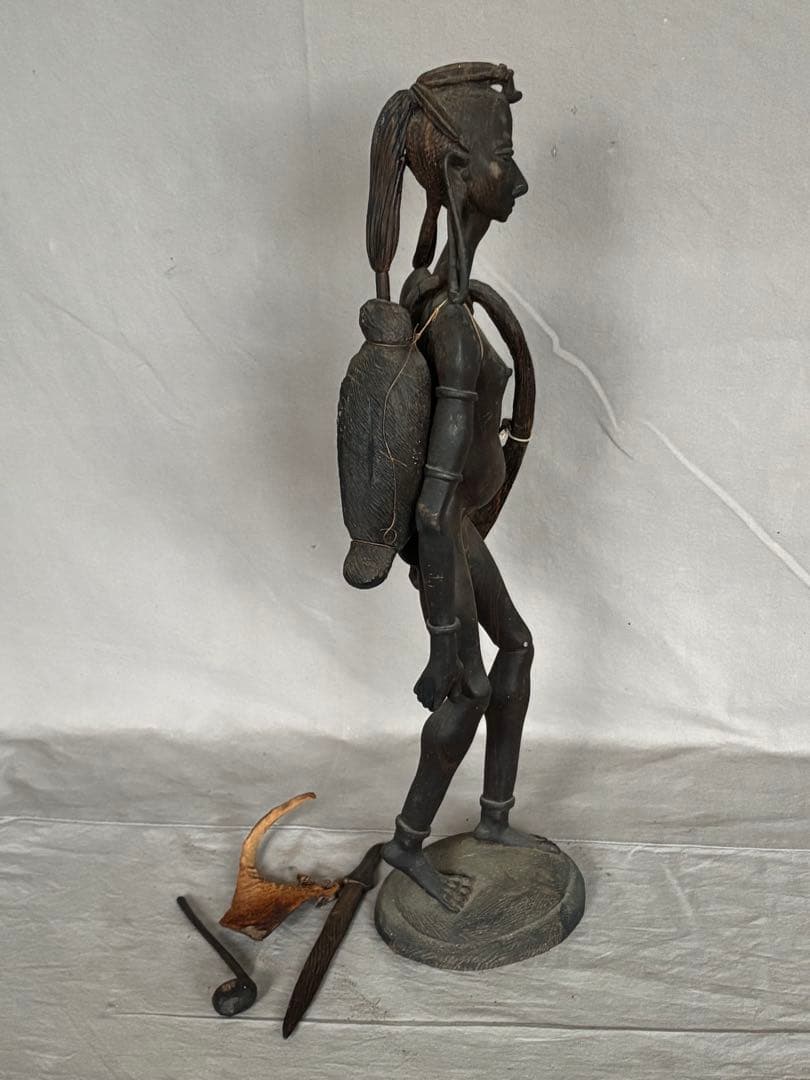 アフリカンアート マサイ族 彫刻 木製 50cm