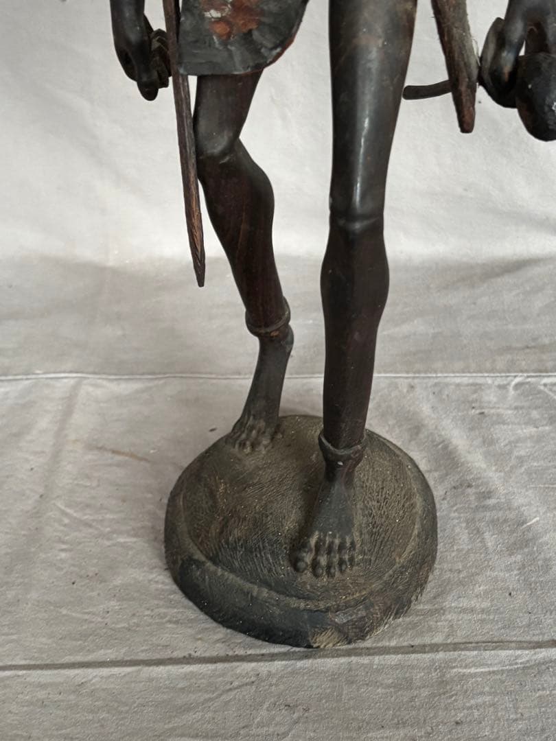 アフリカンアート マサイ族 彫刻 木製 50cm