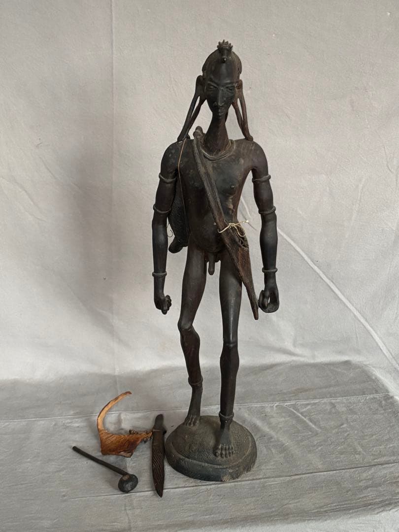 アフリカンアート マサイ族 彫刻 木製 50cm