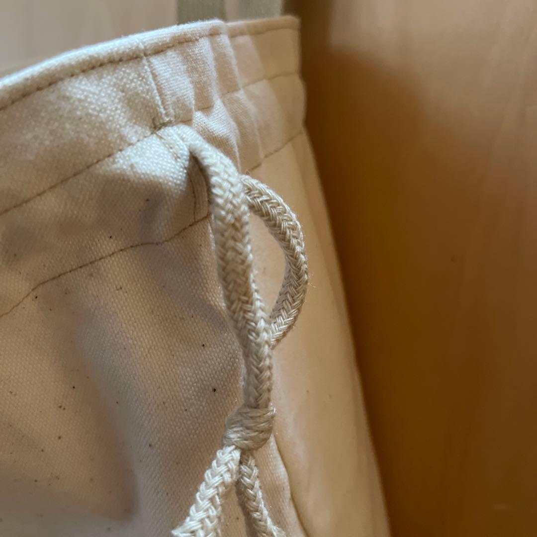 帆布とスモーキーブルーフリルのトートバッグ風　入園入学グッズ　オーダー承ります