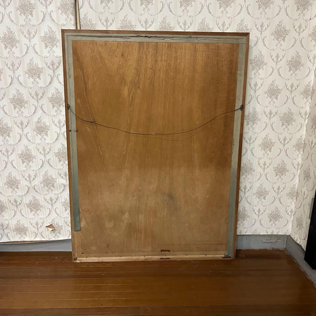 【アンティーク】額装 額縁 アート作品 ドーラ・マル バティック 民芸品 美術品