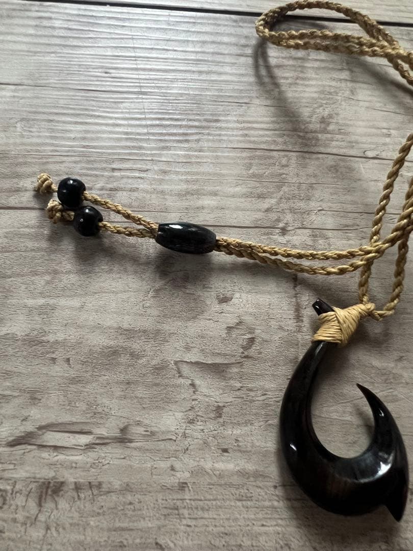 新品バッファローホーンHawaii madeハワイアンフィッシュフック水牛の角