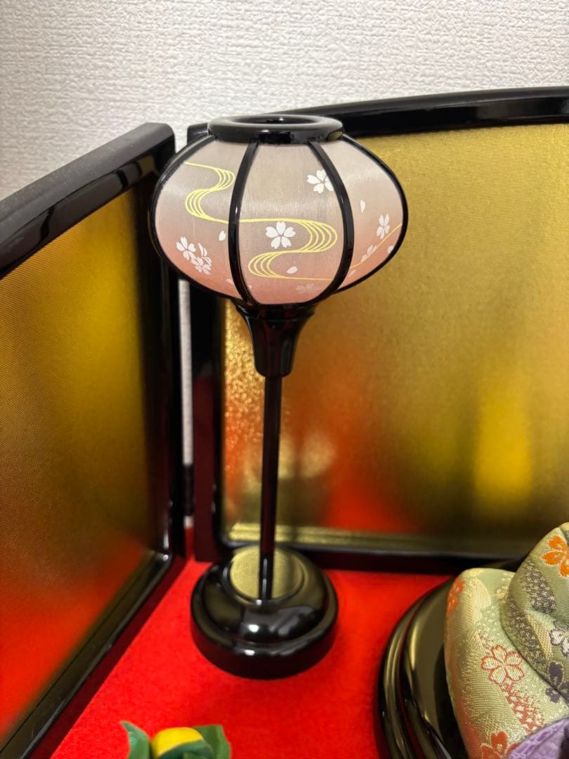 紫*遠様 ひな祭り 雛人形セット 赤金装飾