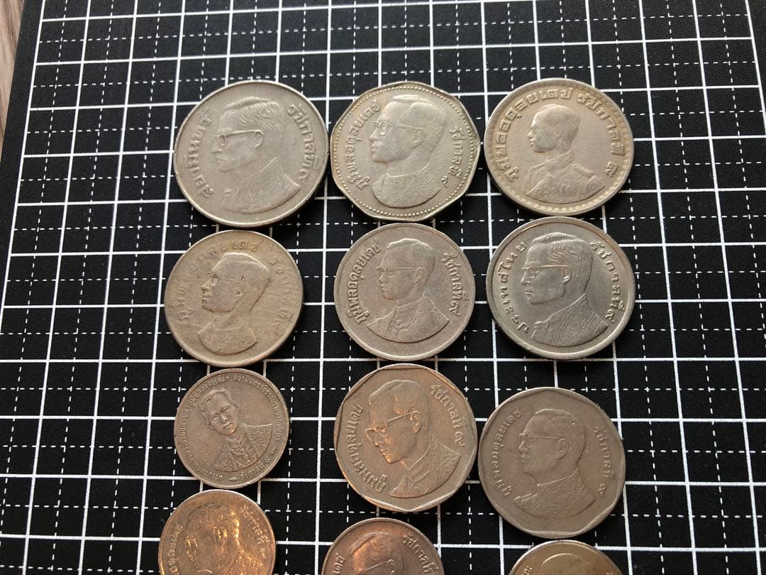 N3395【タイ王国】外貨　硬貨　古銭　　17種セット