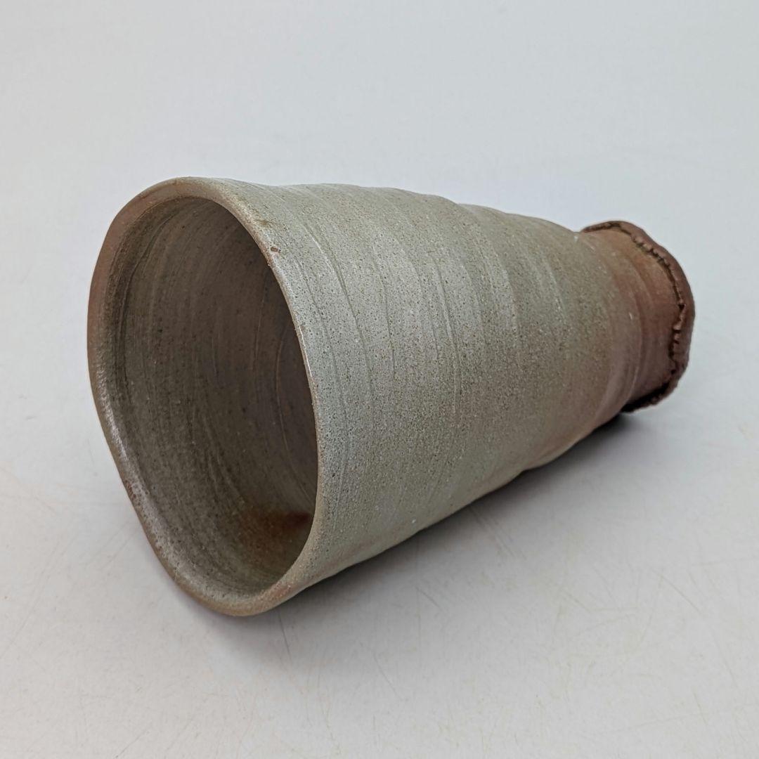 鈴木篤夫 備前焼 緋襷フリーカップ コップ ビアマグ 酒器 麦酒呑 酒杯 酒盃