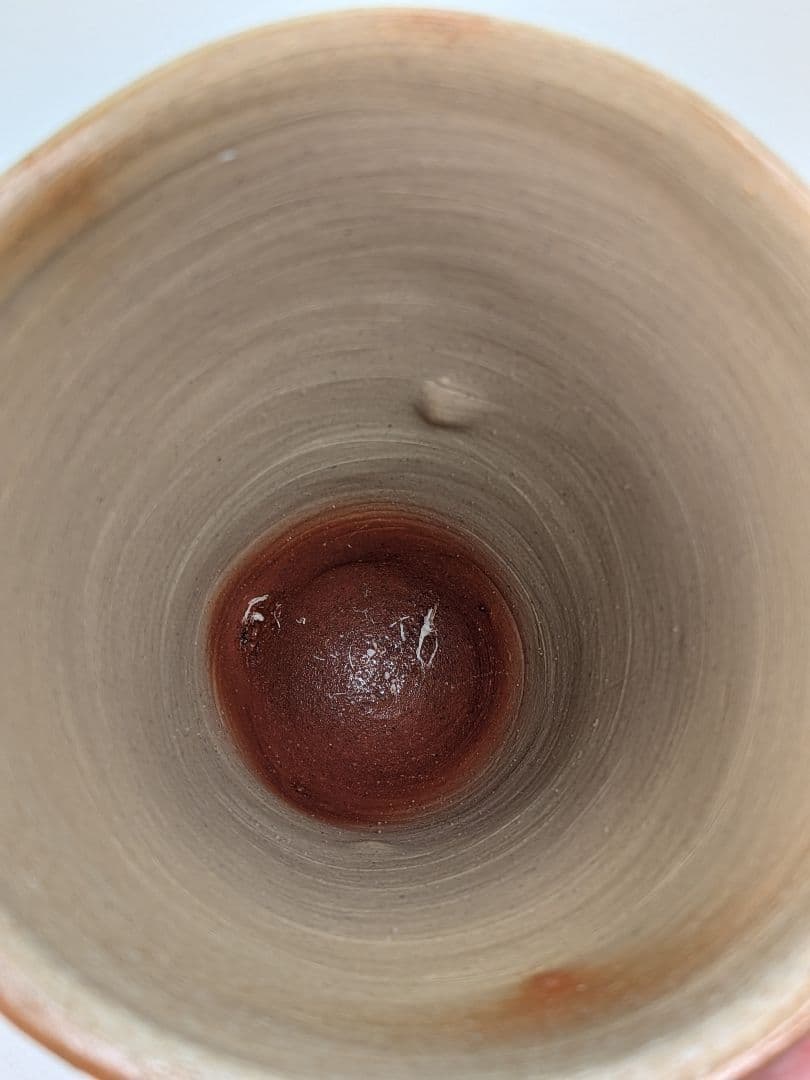 鈴木篤夫 備前焼 緋襷フリーカップ コップ ビアマグ 酒器 麦酒呑 酒杯 酒盃