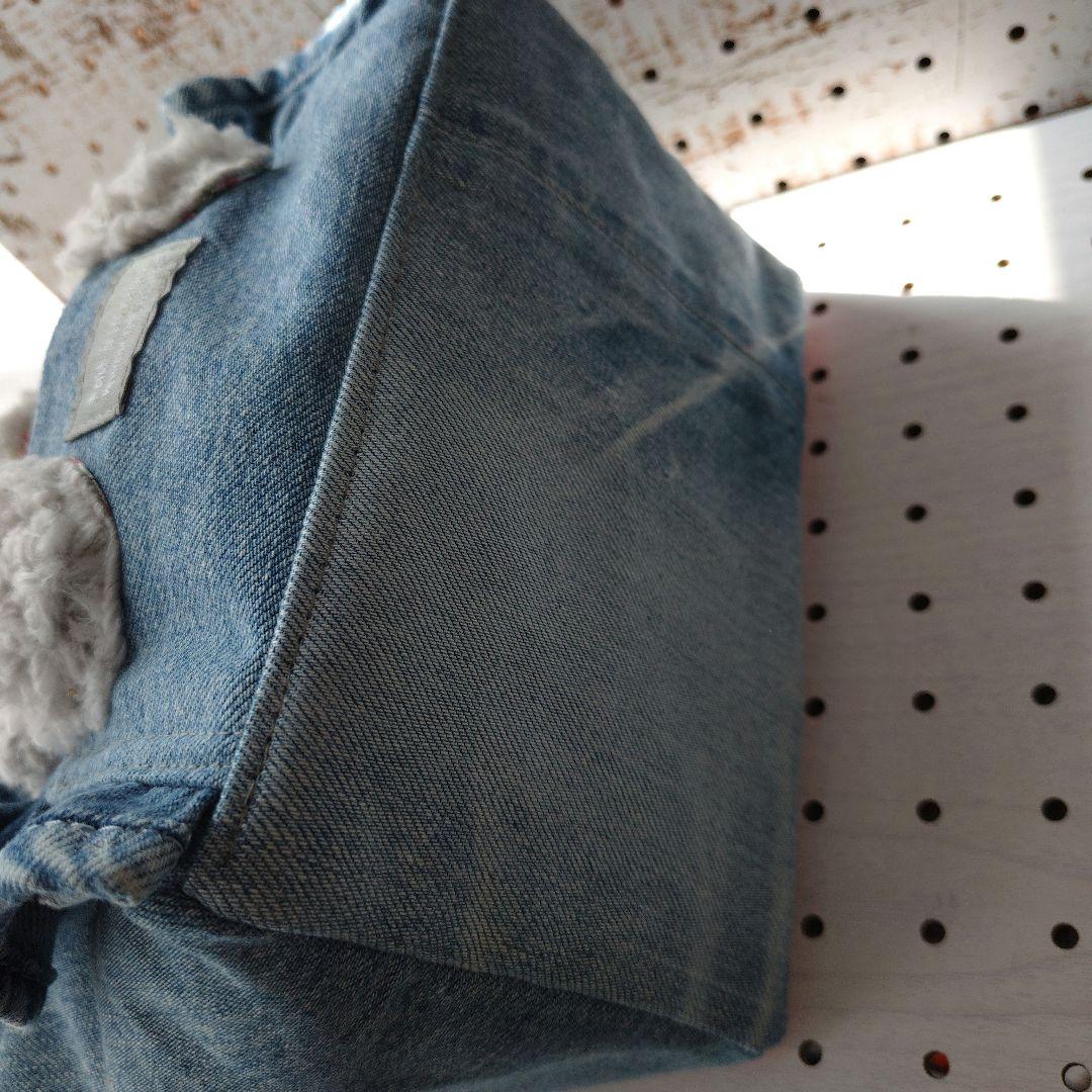 に*ん様 コヤンイサムチョン　ルミ　デニムリメイクトートバッグ　フリル