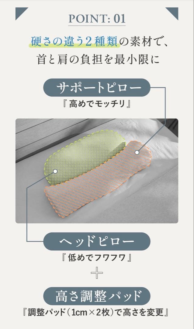 SurvaQ 首と肩のことだけを考えたダブル枕