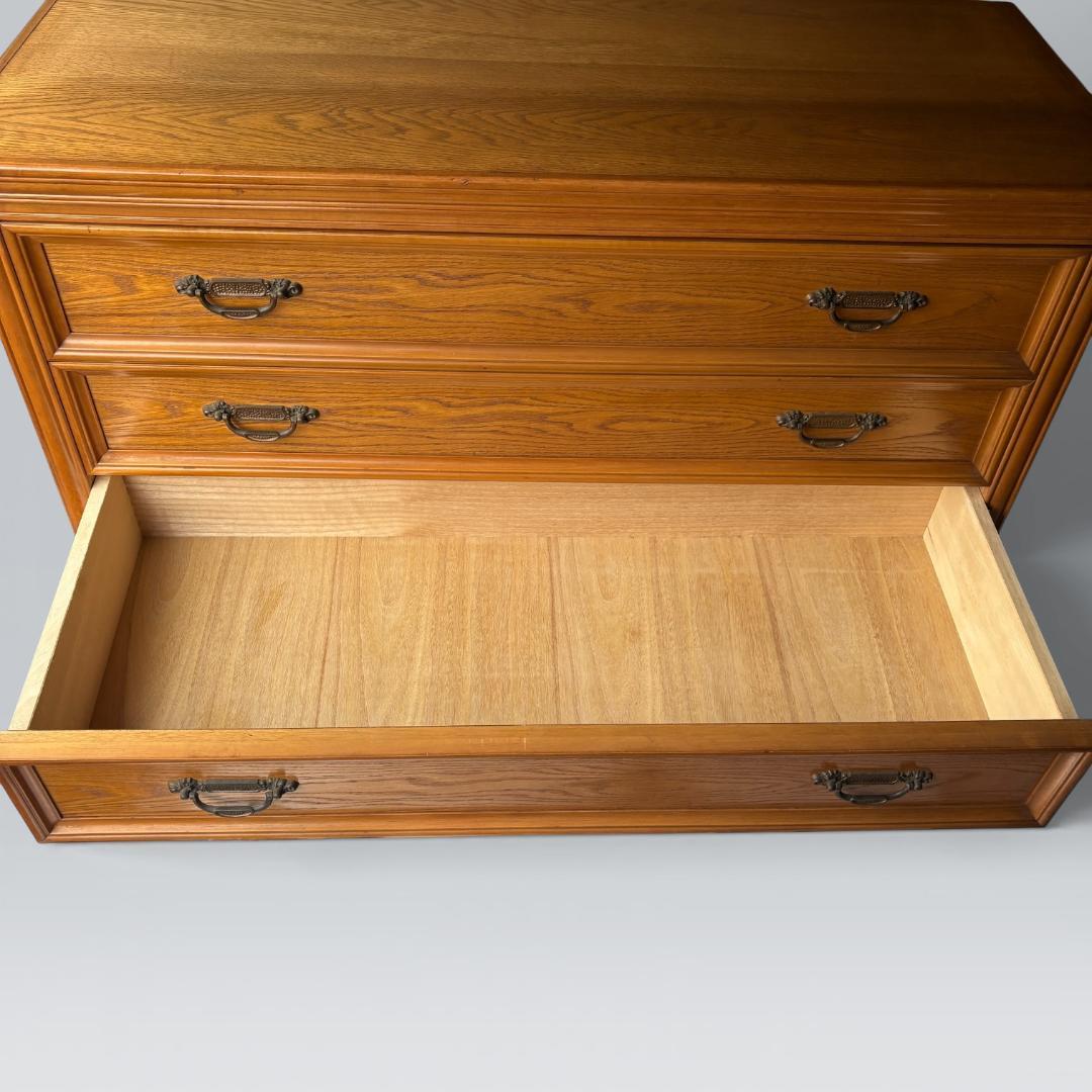 英国アンティーク調 ローチェスト 3段 テレビ台 収納 家具