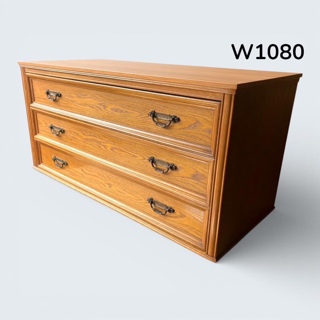 英国アンティーク調 ローチェスト 3段 テレビ台 収納 家具