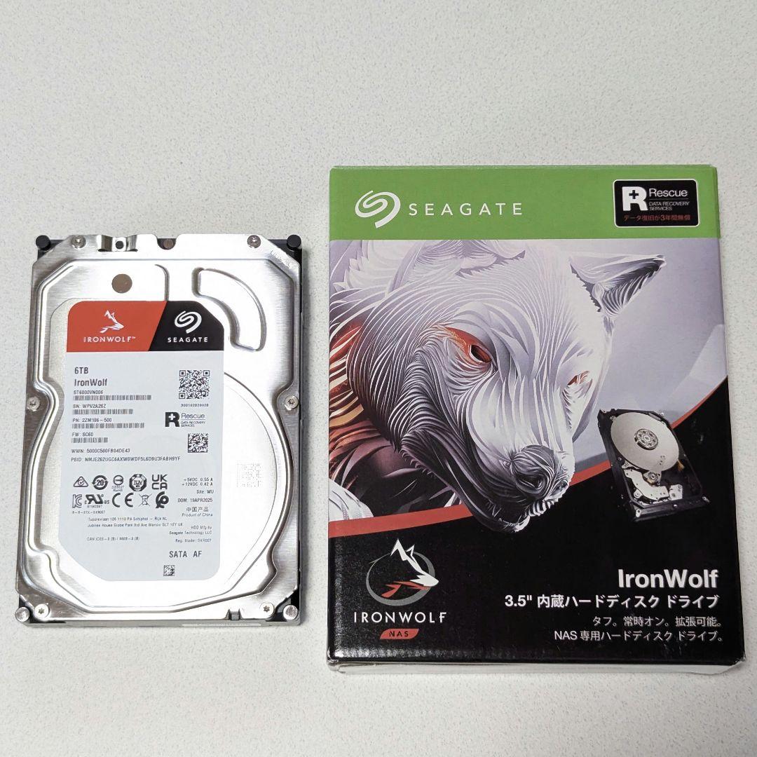 内蔵型ハードディスクドライブ SEAGATE IRONWOLF 6TB ST6000VN006