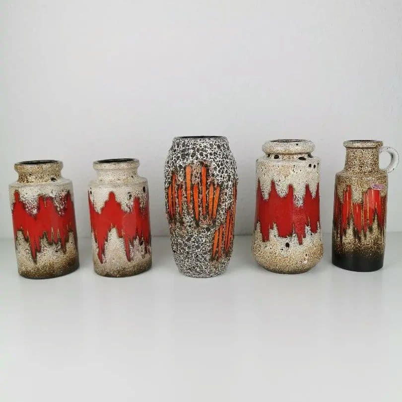 【西ドイツ製 Fatlava】Scheurich \"Lora\" 花瓶