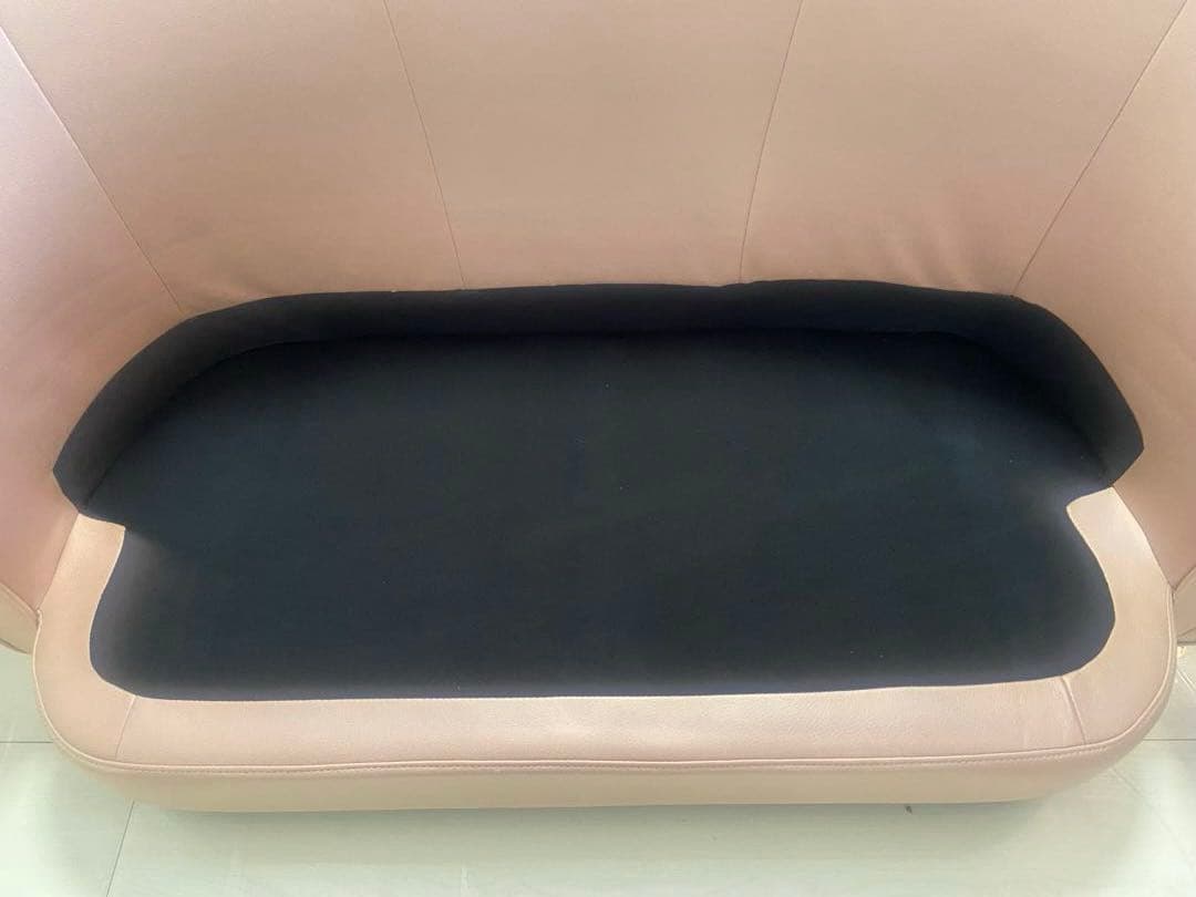 Francfrancピンク 合成皮革 2人掛けソファ