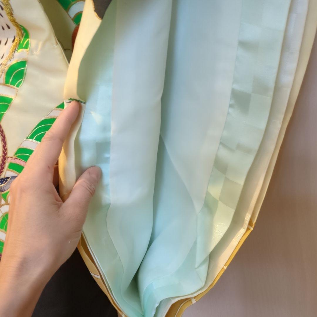 中古　七五三　レトロ　アンティーク　男の子　着物　５歳７歳　袴　タカ　鷹　黒　金