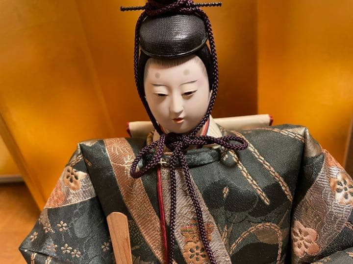 愛宝謹製　京雛　正絹西陣織　七段雛人形　平安慶雲作