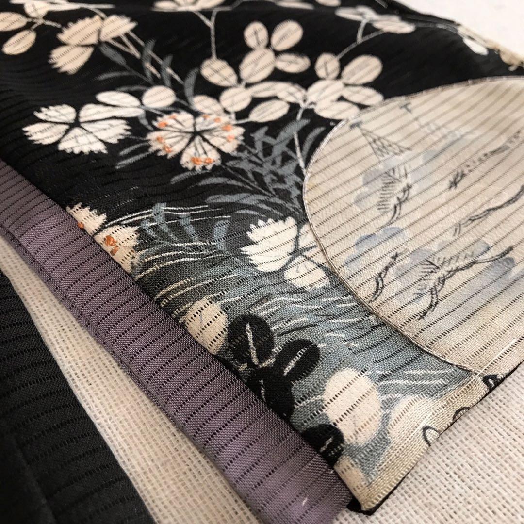 ＊ 市松人形 12号 単衣 アンティーク 絽 着物 長襦袢 帯 セット