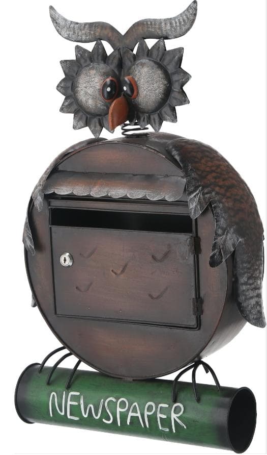 ポスト 壁掛け式 フクロウ