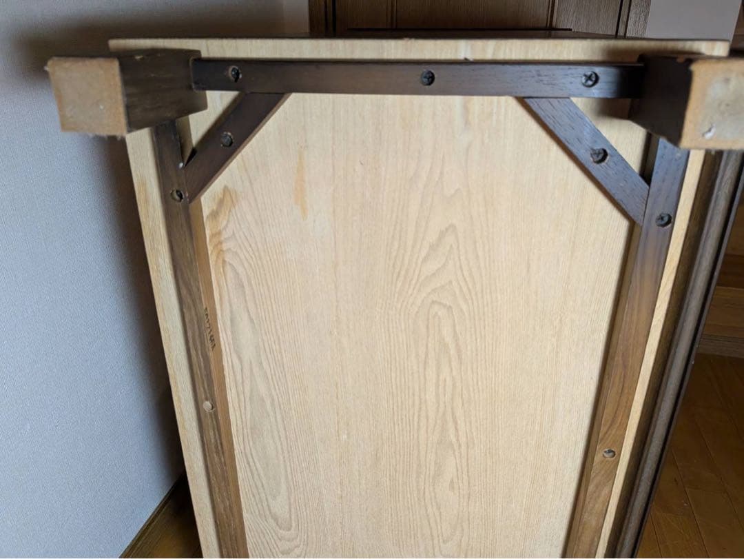 ■送料込■無印 MUJI 木製4段 チェスト 収納 ブラウン たんす 衣類収納